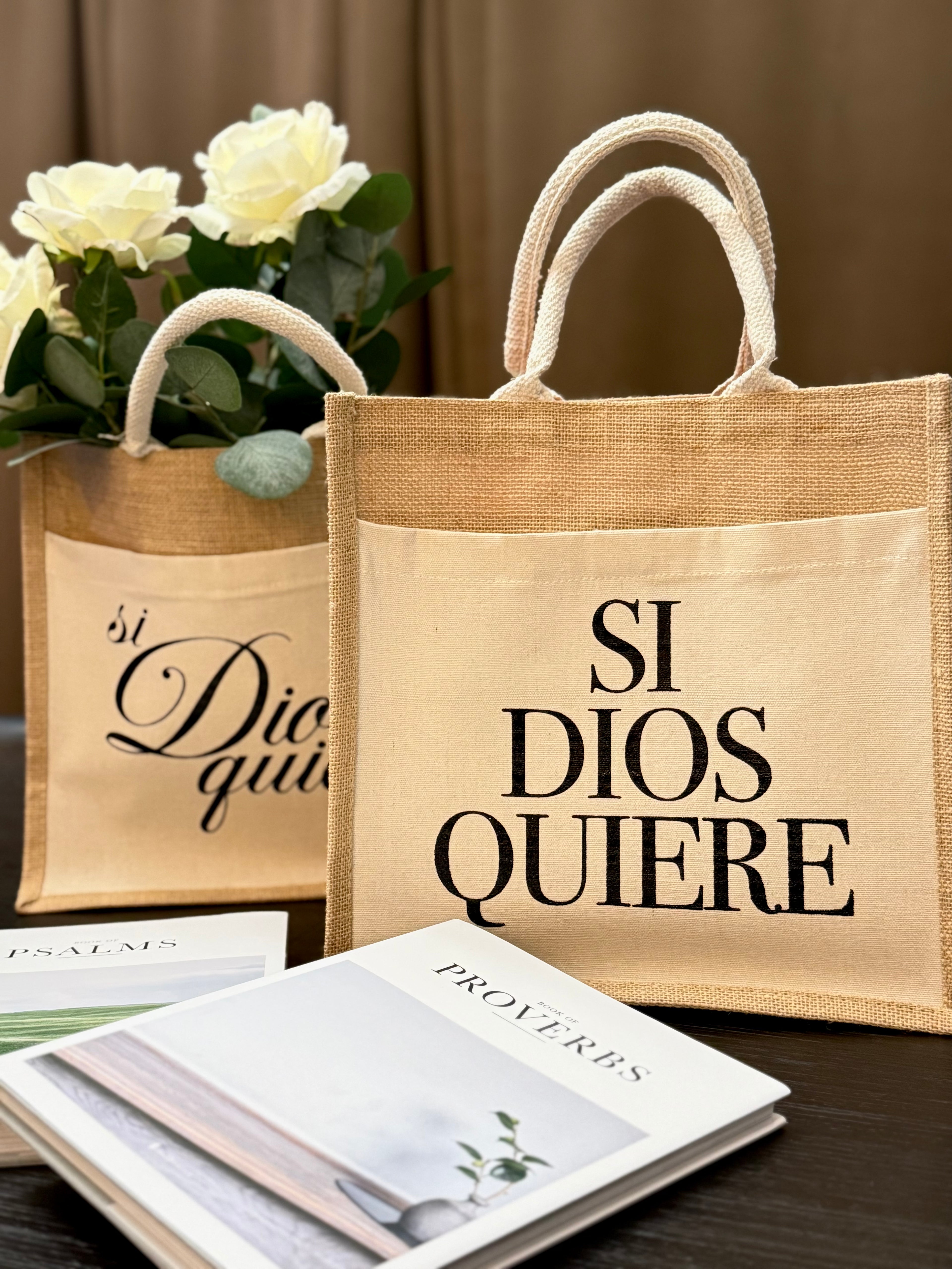 SI DIOS QUIERE TOTE BAG