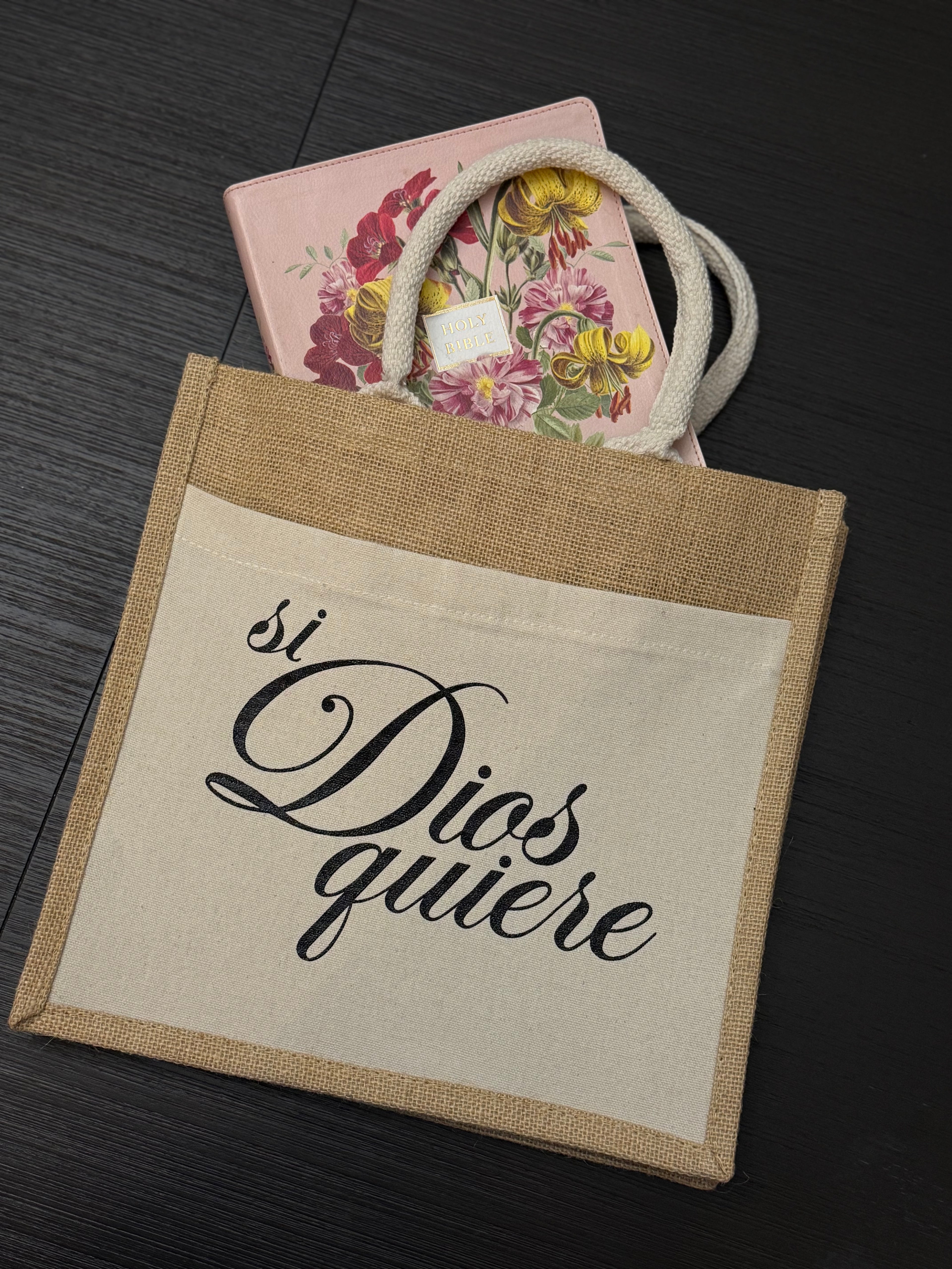 SI DIOS QUIERE TOTE BAG [script]